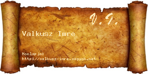 Valkusz Imre névjegykártya